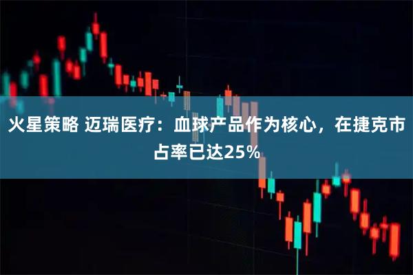 火星策略 迈瑞医疗：血球产品作为核心，在捷克市占率已达25%
